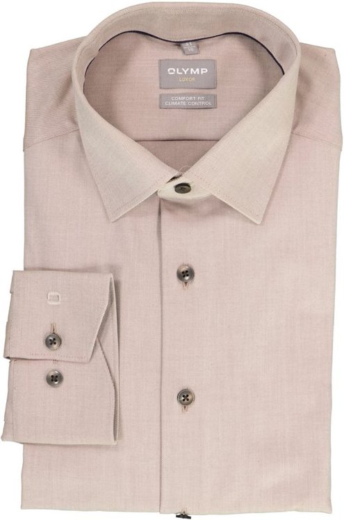 Thumbnail - OLYMP Herren Hemd beige Comfort Fit