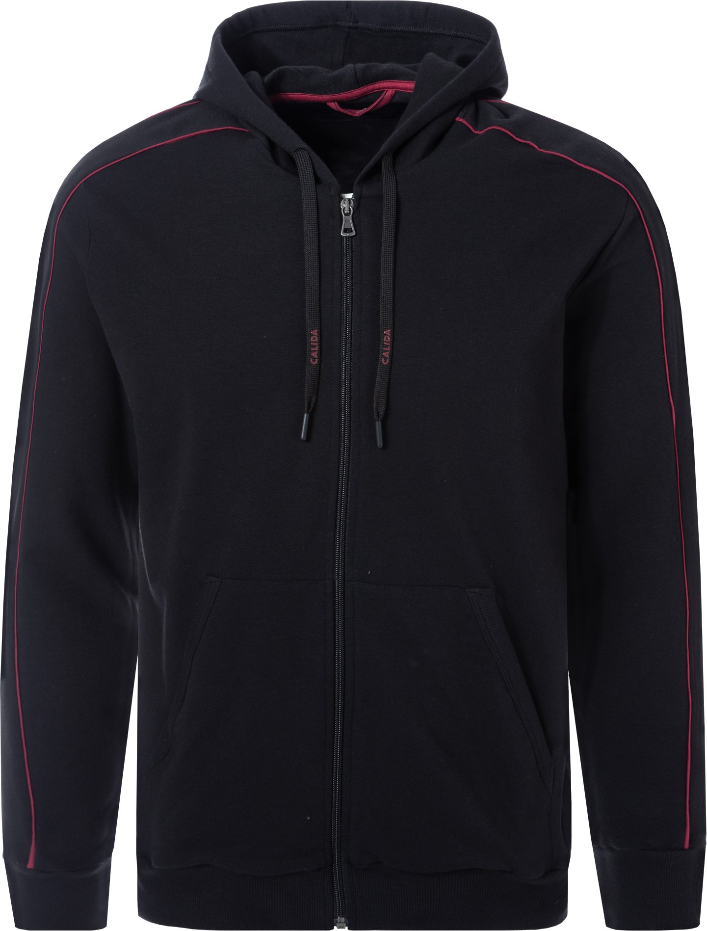 Thumbnail - CALIDA Herren Sweatjacke schwarz Baumwolle & Mix unifarben