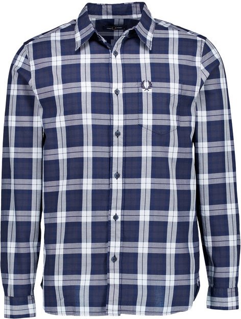 Fred Perry Herren Hemd blau kariert