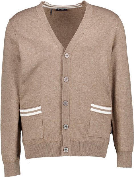 Thumbnail - MAERZ Muenchen Herren Cardigan beige unifarben