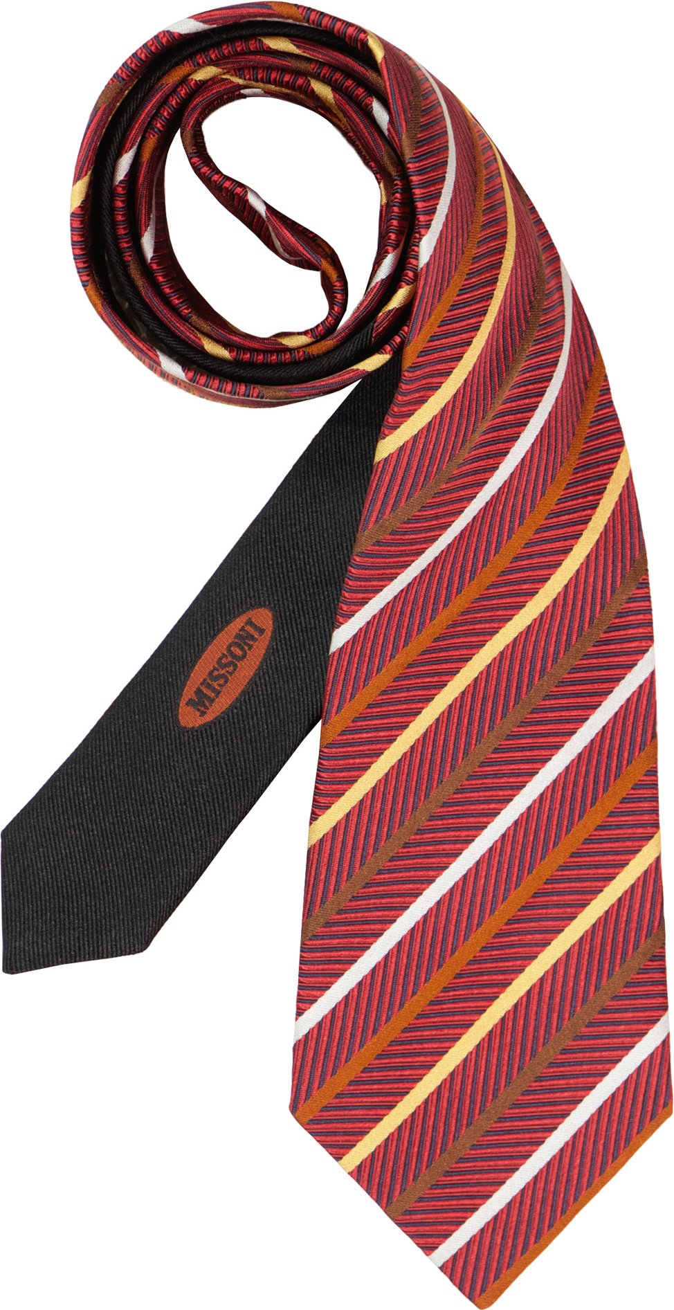 MISSONI Herren Krawatte rot College-Streifen