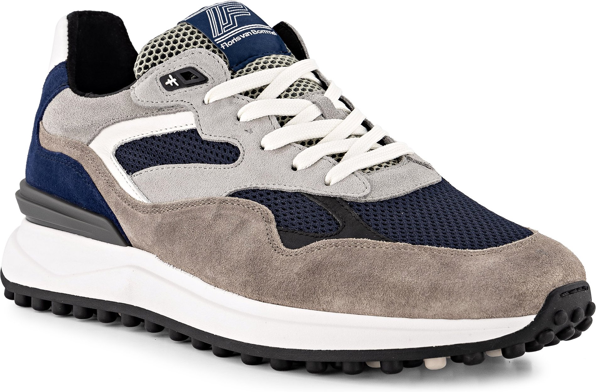 Floris van Bommel Herren Sneaker blau Velours