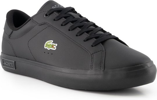 LACOSTE Herren Sneaker schwarz Glattleder