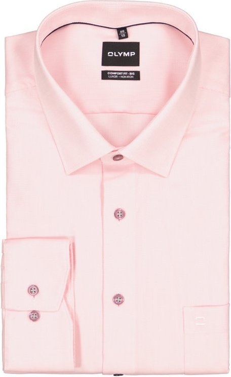 OLYMP Herren Hemd rosa meliert