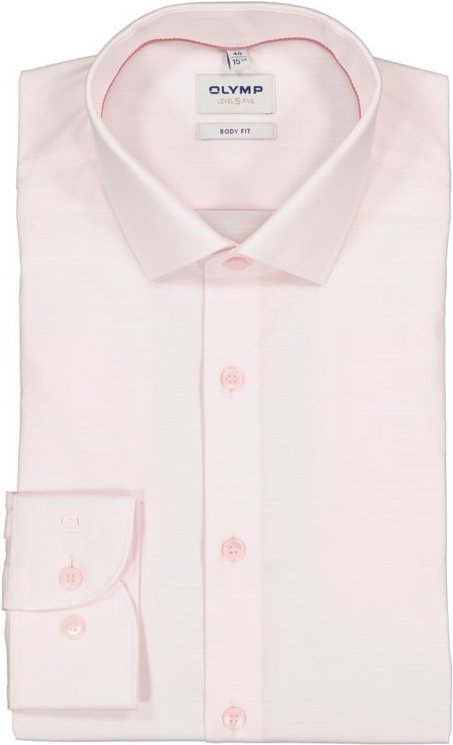 OLYMP Herren Hemd rosa meliert