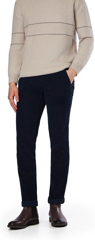 Mason's Herren Hosen blau Slim Fit