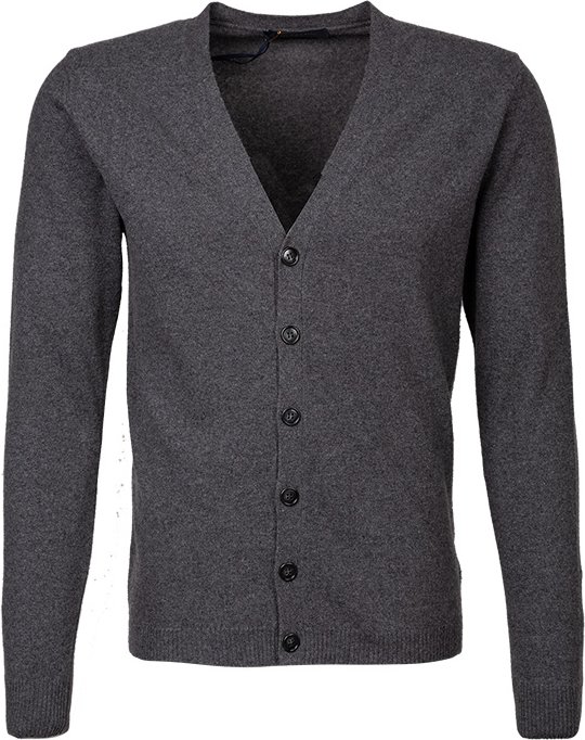 Thumbnail - DANIELE FIESOLI Herren Cardigan grau unifarben