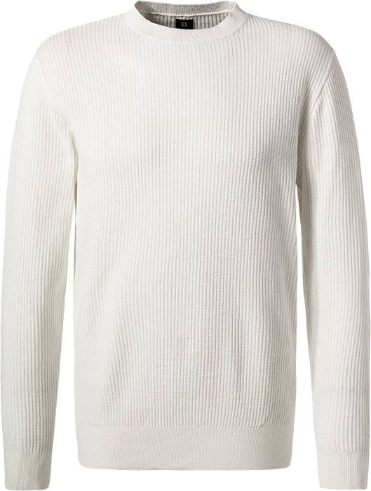 Thumbnail - BOGGI MILANO Herren Pullover weiß unifarben