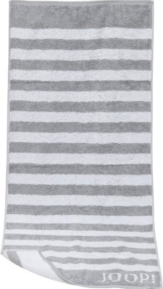 JOOP! Herren Handtuch grau Baumwolle & Mix Gestreift