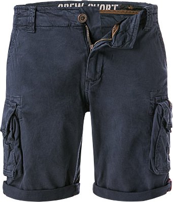ALPHA INDUSTRIES Herren Cargoshorts blau Slim Fit