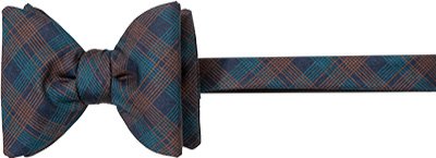 EDSOR Herren Schleife blau kariert