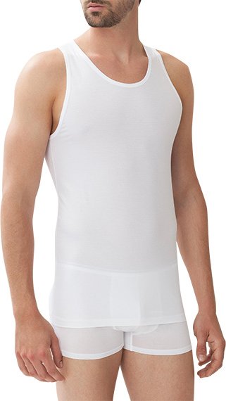 Zimmerli Herren Tanktop weiß Baumwolle & Mix unifarben