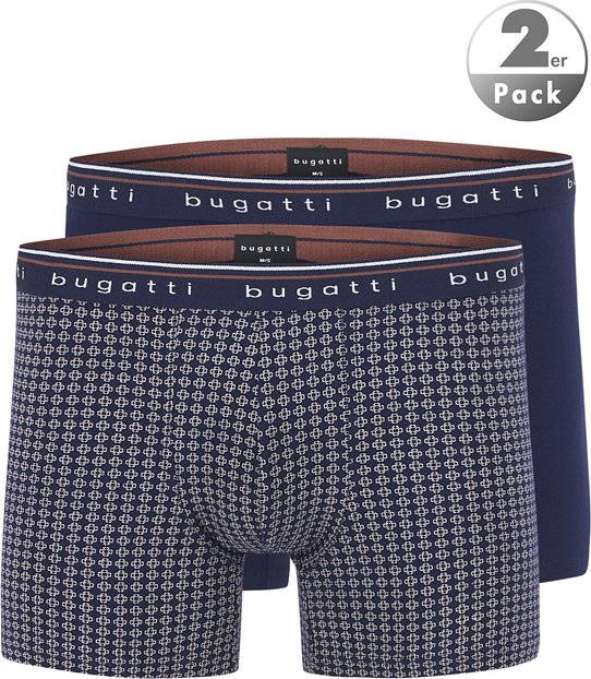 bugatti Herren Pants blau Baumwolle & Mix Gemustert,unifarben