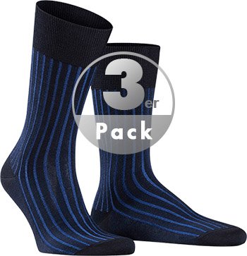 Thumbnail - Falke Herren Socken blau Baumwolle & Mix Gestreift
