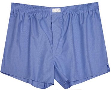 Novila Herren Boxershorts blau Reine Baumwolle unifarben