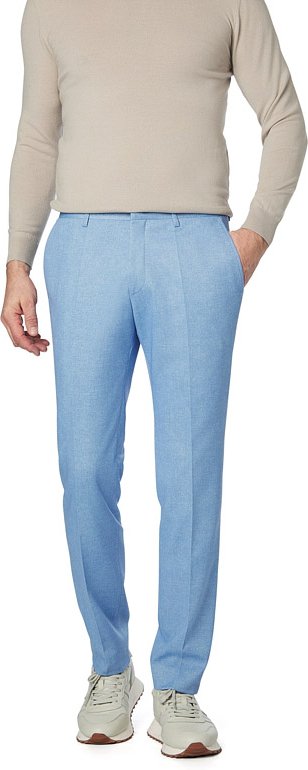 ROY ROBSON Herren Hose blau meliert Slim Fit