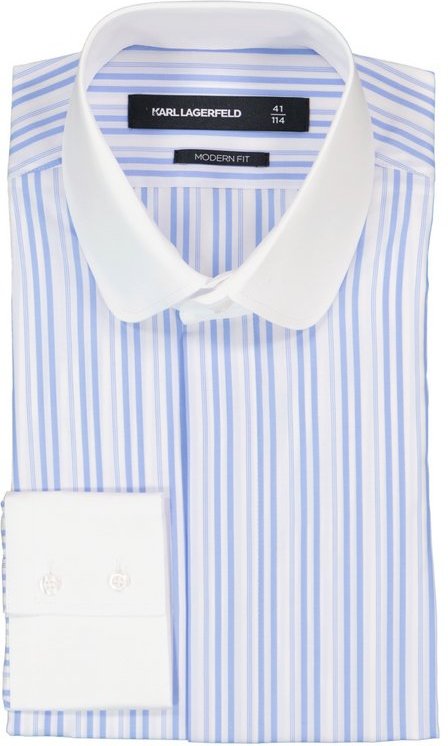 KARL LAGERFELD Herren Hemd blau gestreift