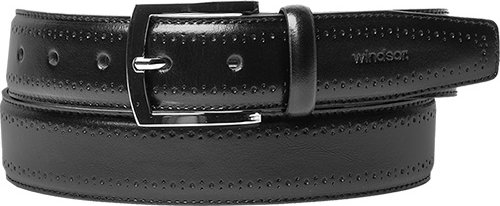Windsor Herren Gürtel schwarz Glattleder