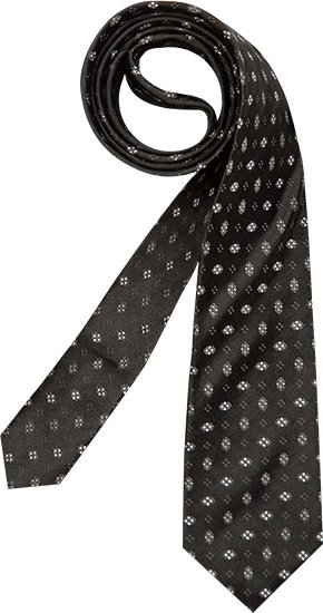 Pierre Cardin Herren Krawatte schwarz Gemustert