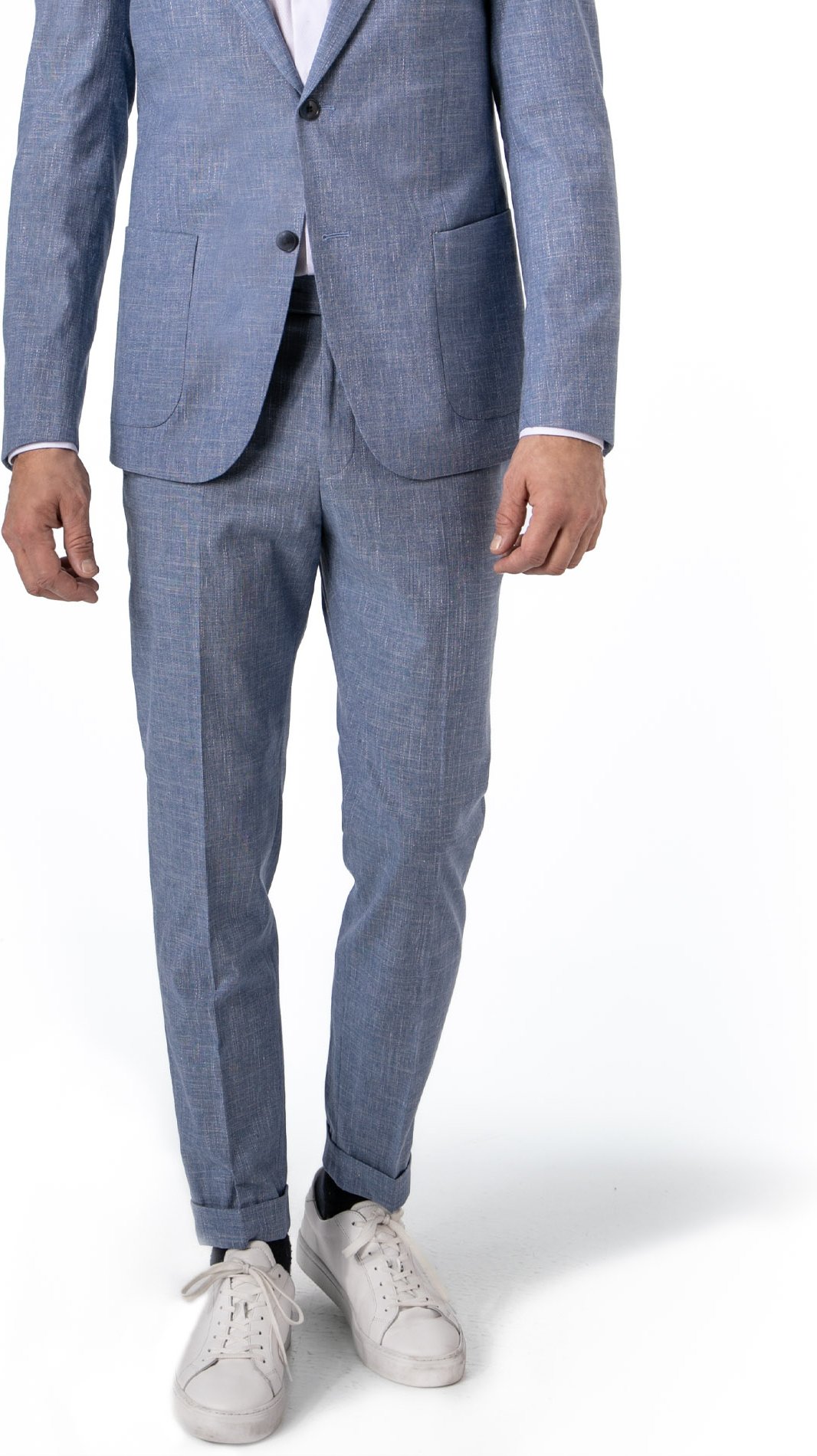 Strellson Herren Hose blau meliert Slim Fit