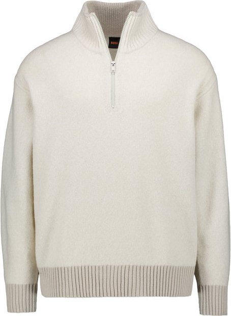 BOSS Orange Herren Troyer beige unifarben