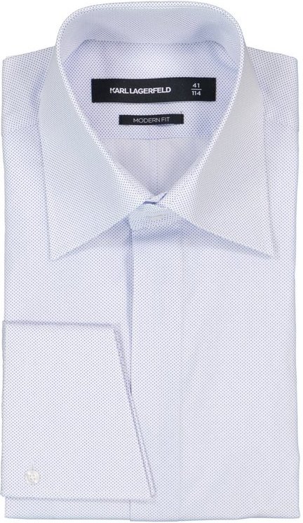 KARL LAGERFELD Herren Hemd blau gepunktet