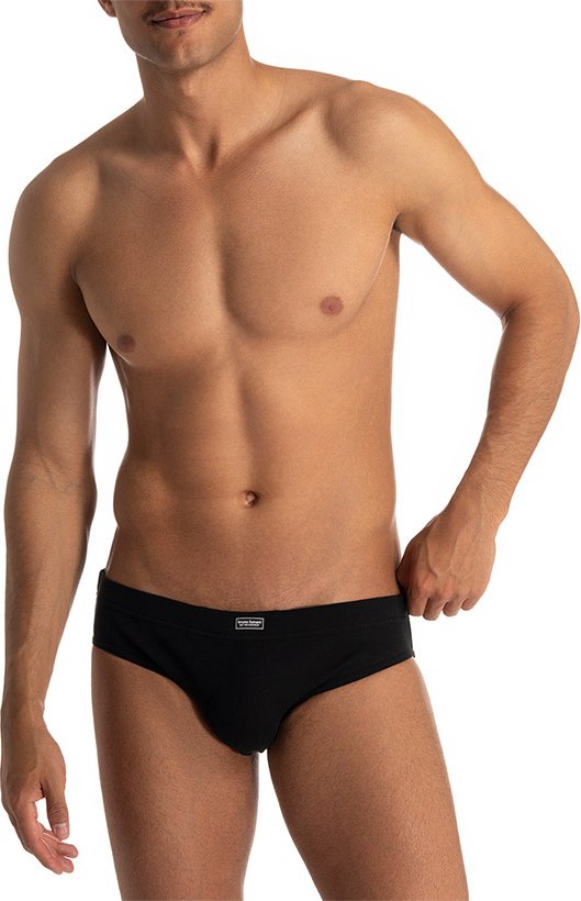 Thumbnail - bruno banani Herren Sportslip schwarz Baumwolle & Mix unifarben