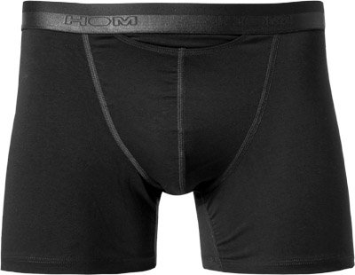 HOM Herren Long Boxer schwarz Viskose/Modal unifarben