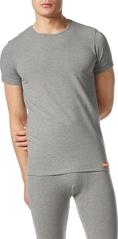 bruno banani Herren T-Shirt grau Baumwolle & Mix unifarben
