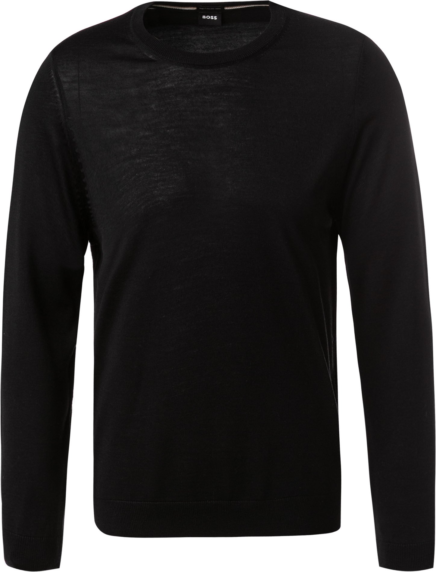 Thumbnail - BOSS Black Herren Pullover schwarz unifarben