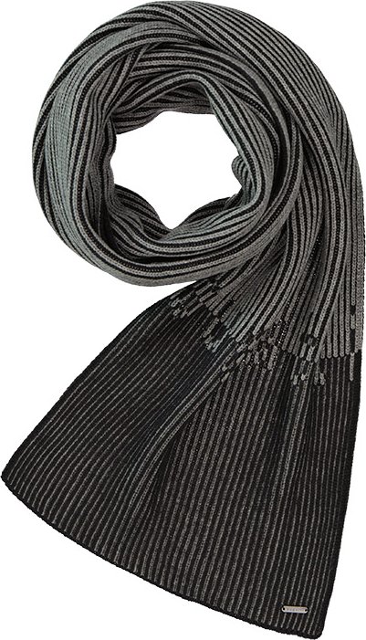 bugatti Herren Schal grau Woll-Stoff