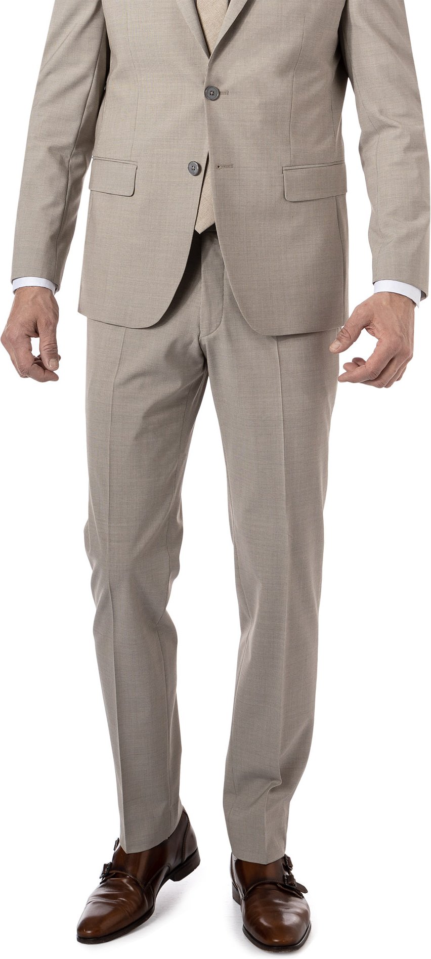 Thumbnail - HECHTER PARIS Herren Hose beige meliert