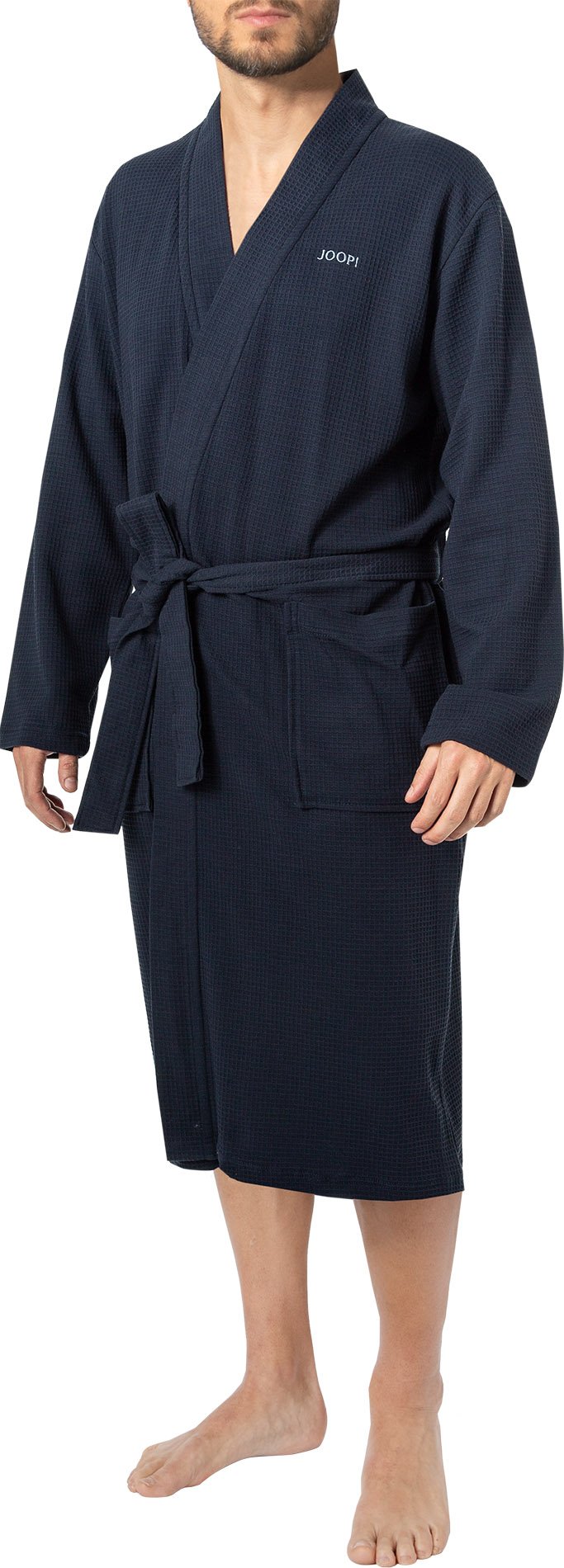 Thumbnail - JOOP! Herren Bademantel blau unifarben