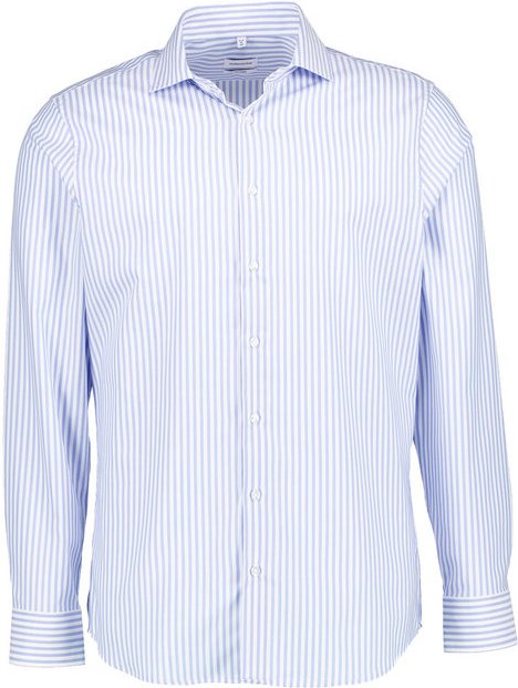 Thumbnail - Seidensticker Herren Hemd blau gestreift Slim Fit