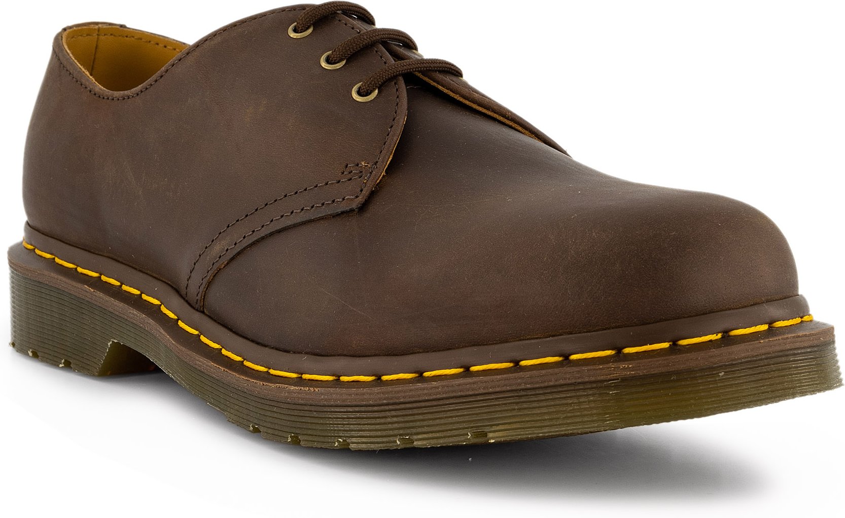 Dr. Martens Herren Schnürschuhe braun Glattleder
