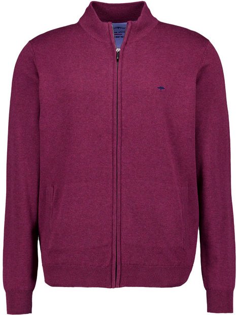 Fynch-Hatton Herren Cardigan rot unifarben