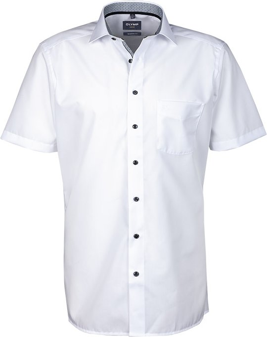 OLYMP Herren Kurzarmhemd weiß