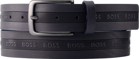 BOSS Green Herren Gürtel blau Glattleder