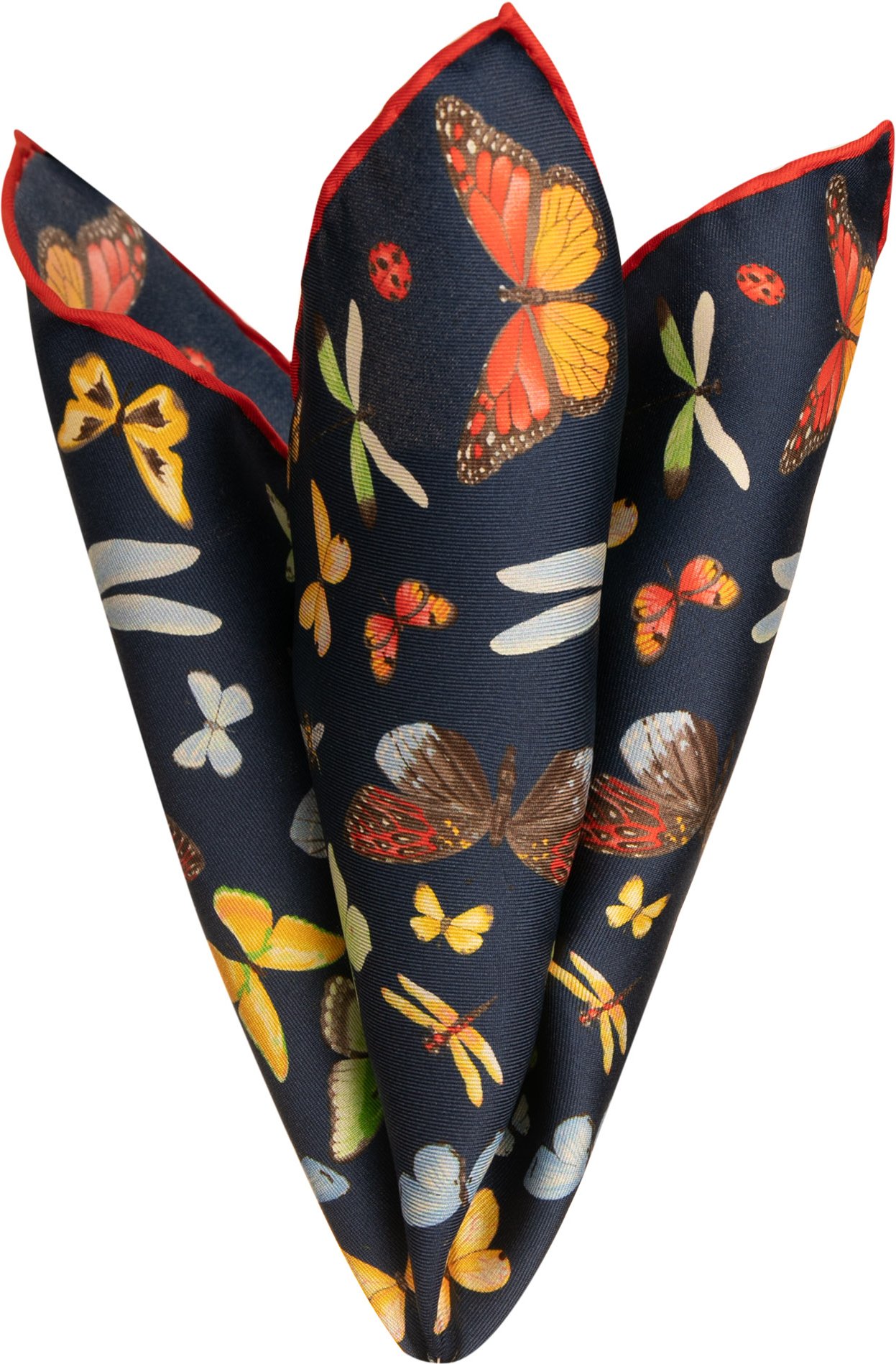 Ascot Herren Einstecktuch blau gemustert