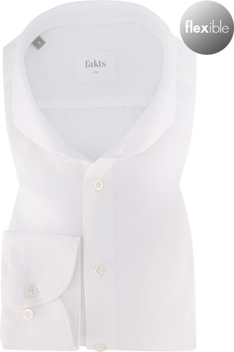 fakts Herren Hemd weiß Slim Fit