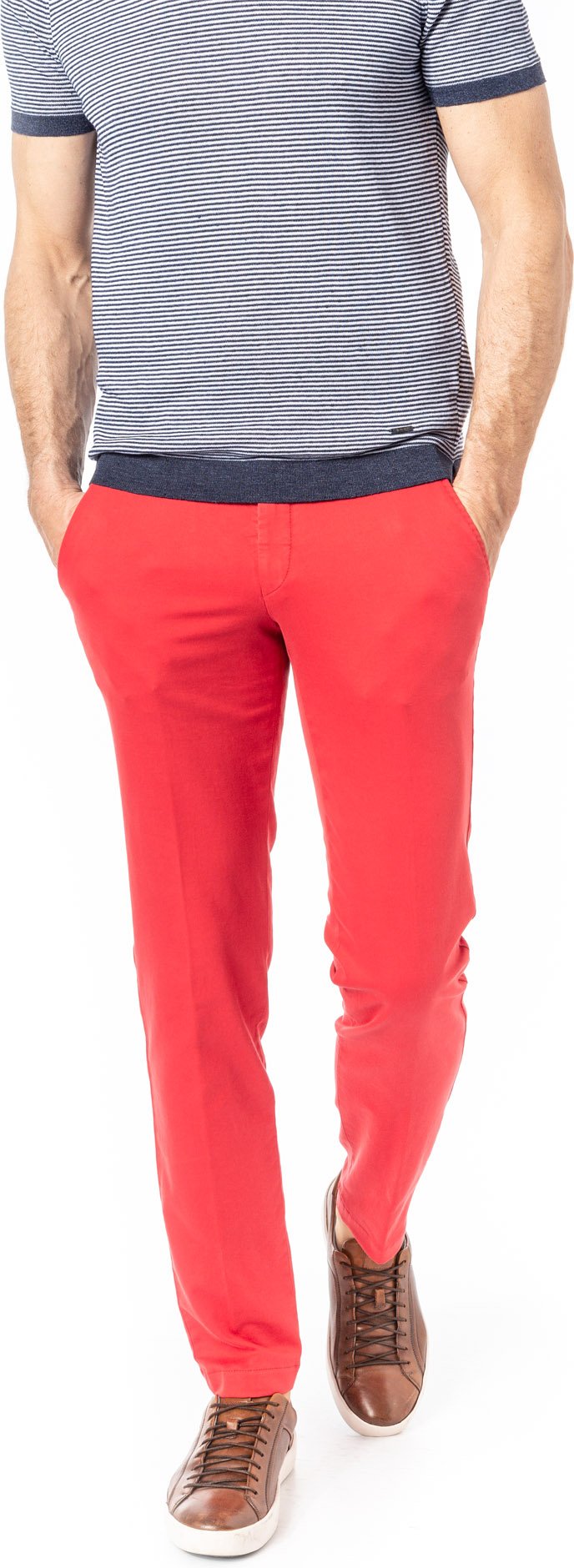 HILTL Herren Hosen rot Slim Fit