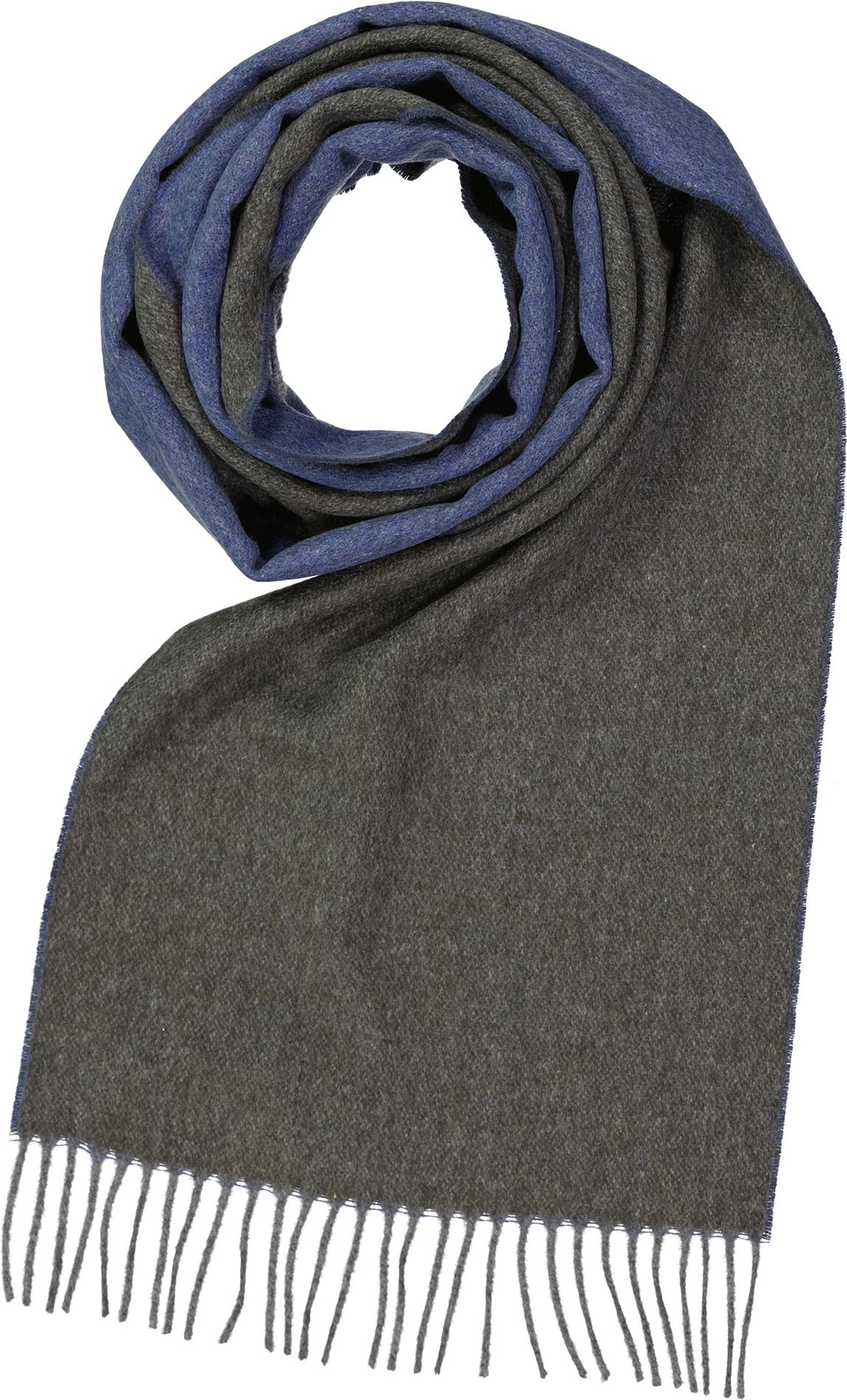 DANTE Herren Schal blau Kashmere-Wolle