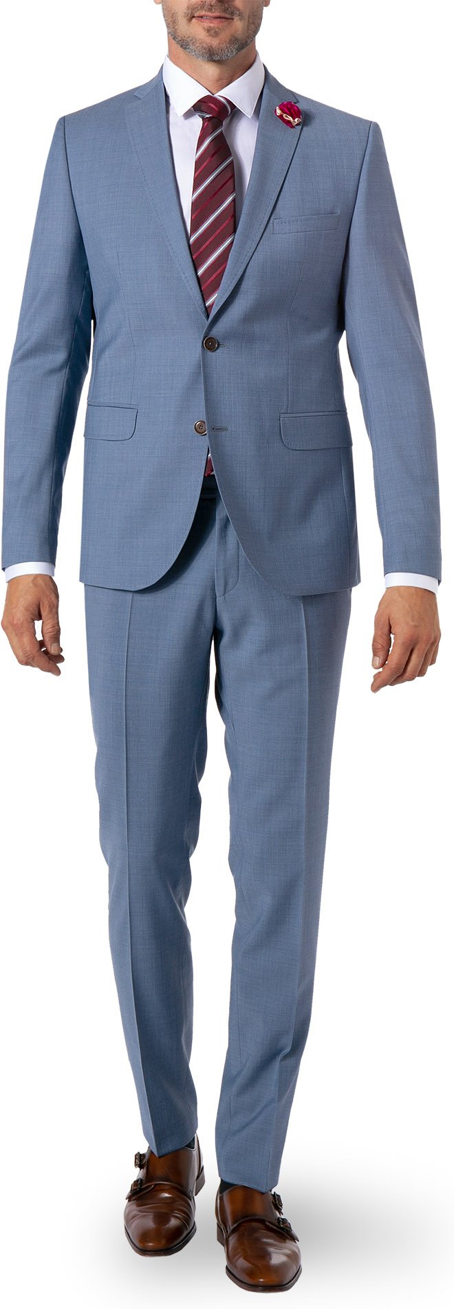 CG Herren Anzug blau Slim Fit