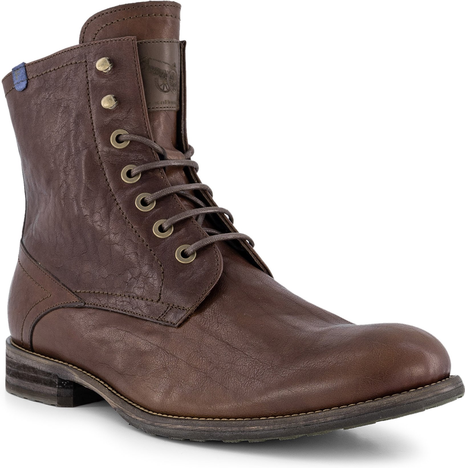 Thumbnail - Floris van Bommel Herren Schnürboots braun, cognac Glattleder