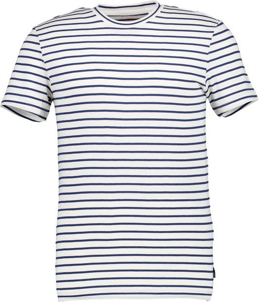 MUSTANG Herren T-Shirt blau gestreift