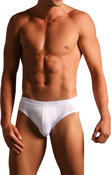 Thumbnail - Novila Herren Sport-Slip weiß Ägyptische Baumwolle unifarben