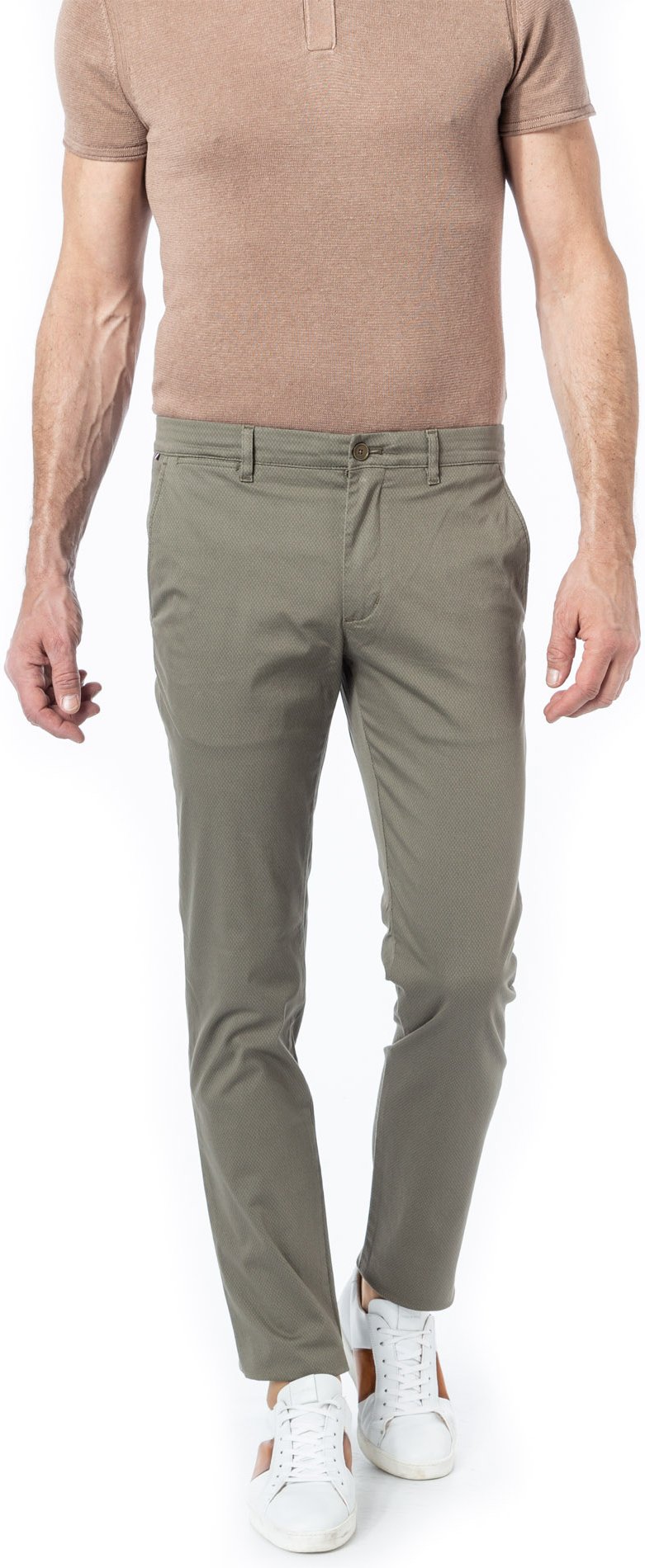 Thumbnail - Tommy Hilfiger Herren Hose grün gemustert Slim Fit