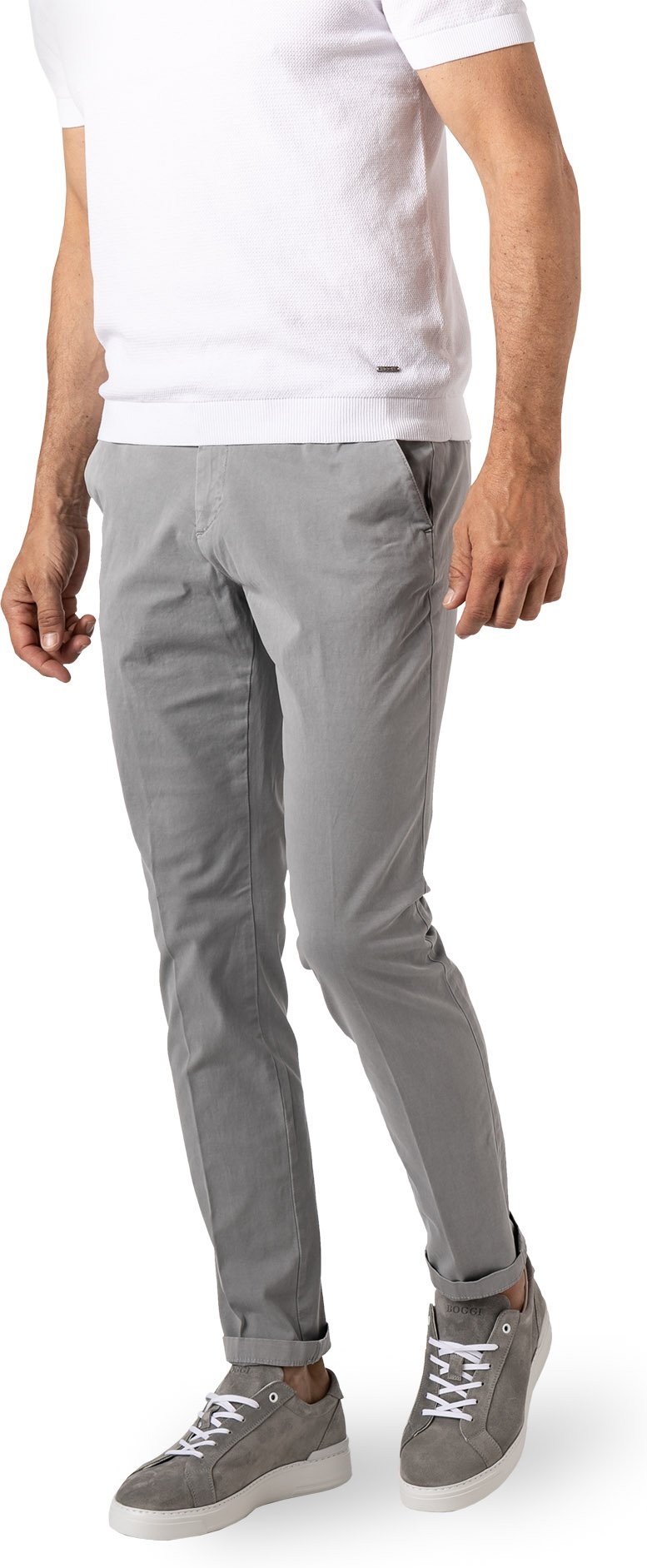 BALDESSARINI Herren Hosen grau Slim Fit