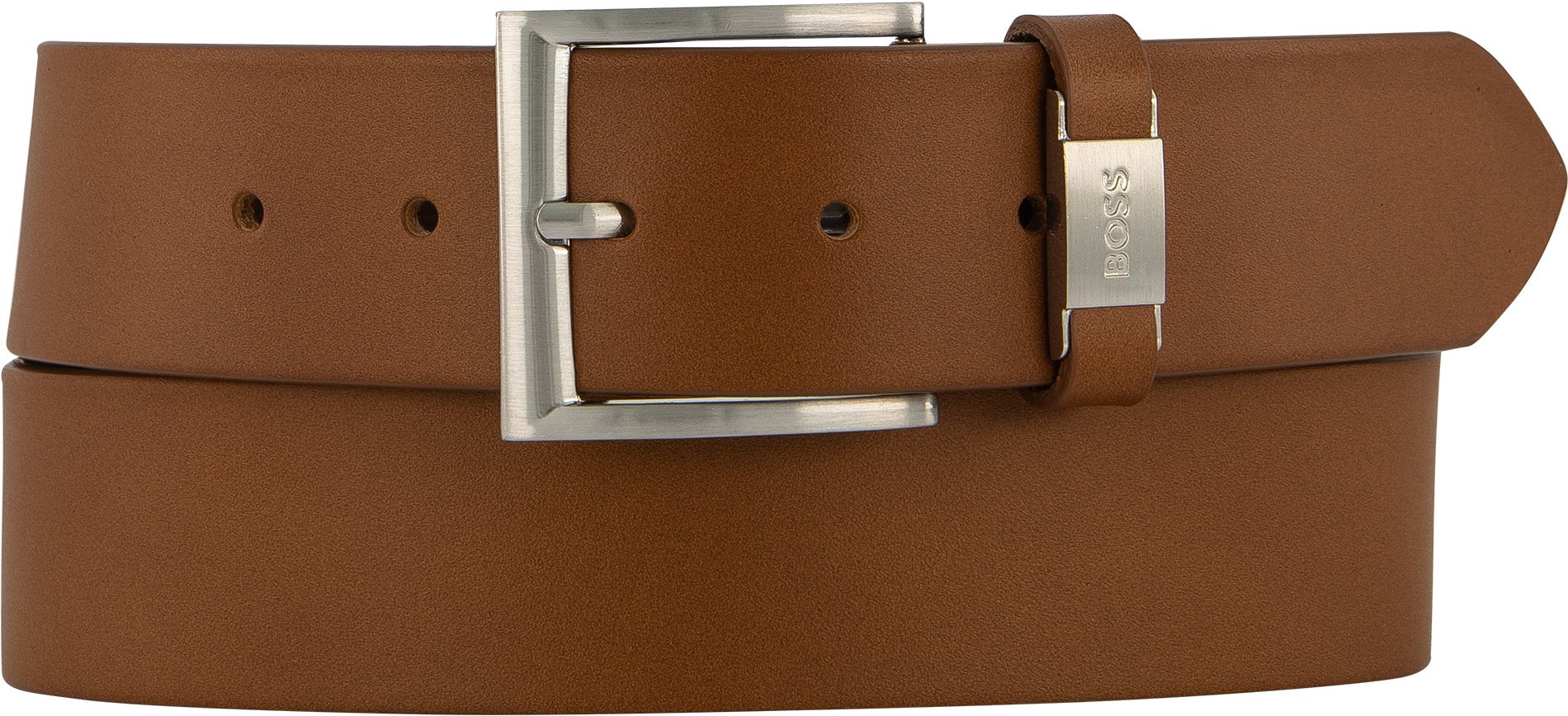 BOSS Black Herren Gürtel braun Glattleder