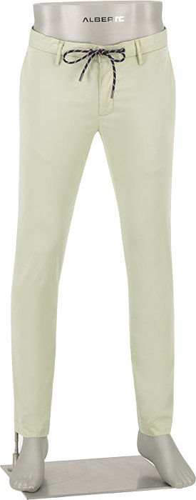 Thumbnail - Alberto Herren Cotton Hose grün Slim Fit